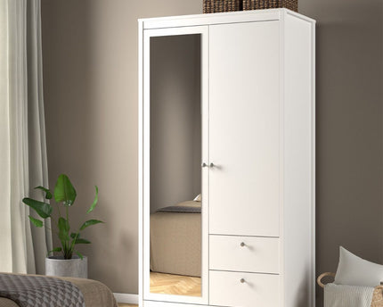 Madrid - Wardrobe with 1 Door + 1 Mirror Door + 2 Drawers