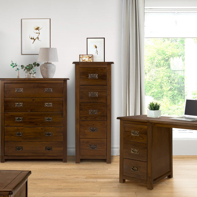 Highland Home - 5 Drawer Narrow Chest