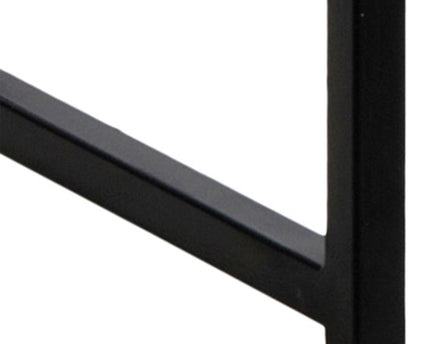 Seaford - Black Metal Bar Table with Oak Top