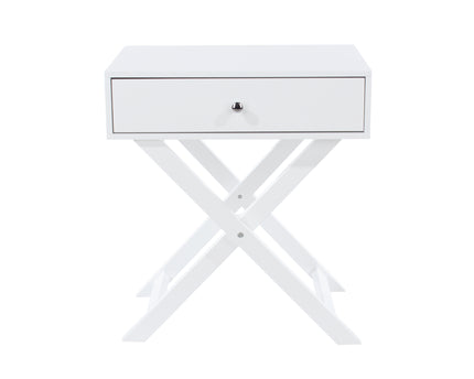 Painted - X Leg 1 Drawer Petite Bedside