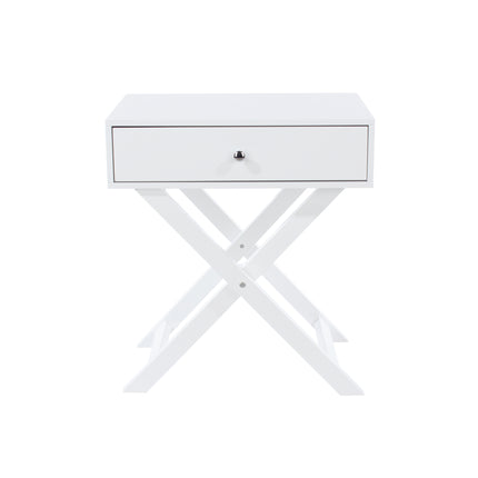 Painted - X Leg 1 Drawer Petite Bedside