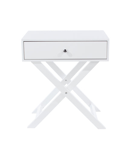 Painted - X Leg 1 Drawer Petite Bedside