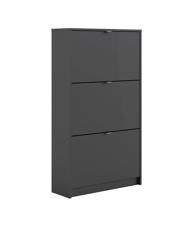 Shoes - Shoe Cabinet 3 Tilting Doors +2 Layers