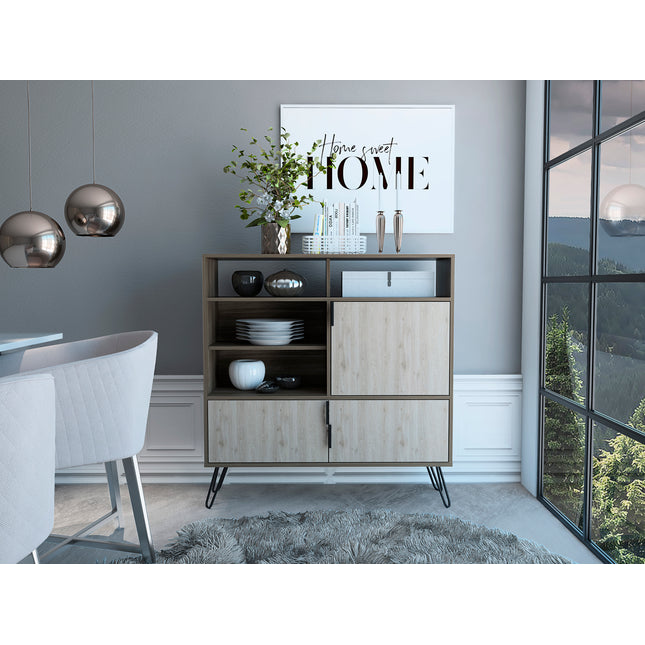 Modern Living - High Sideboard - Smoked Oak Effect