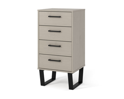 Modern Living - Compact Industrial 4 Drawer Narrow Chest