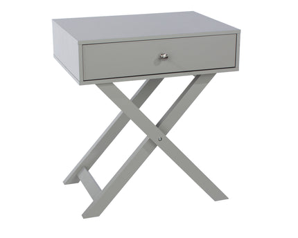 Painted - X Leg 1 Drawer Petite Bedside