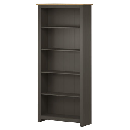 Painted - Tall Bookcase - Carbon - Grey - Adjustable Shelves