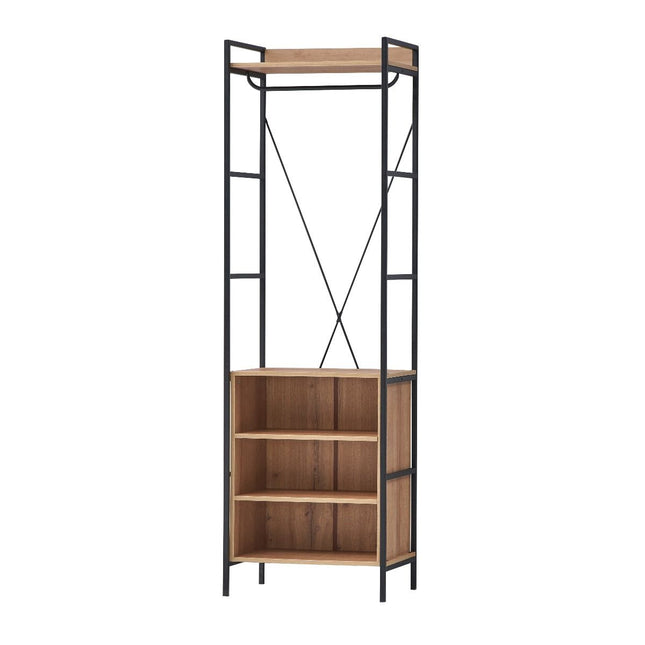 Claire - 5 Shelf Open Wardrobe - Riviera Oak