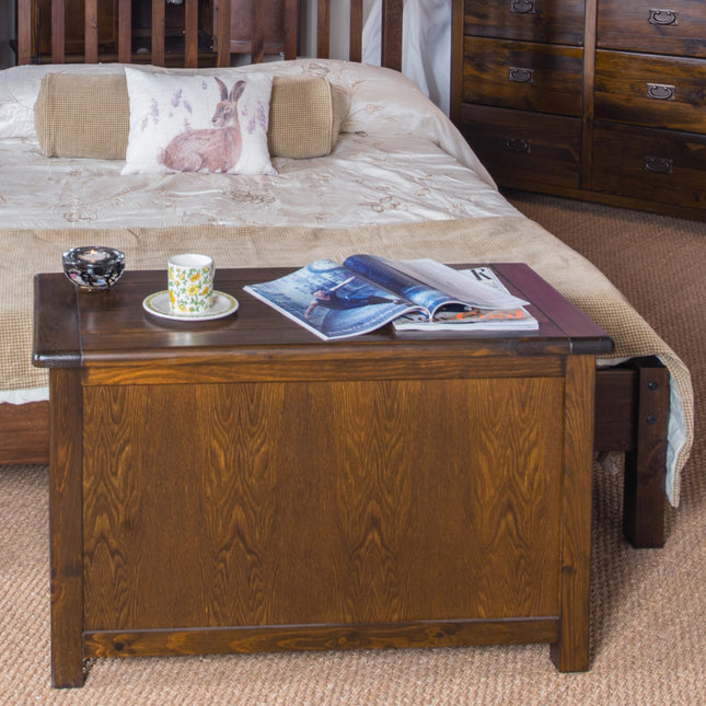 Highland Home - Luxurious Ottoman - Dark Brown
