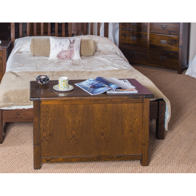 Highland Home - Luxurious Ottoman - Dark Brown