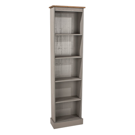 Corona - Real Pine Bookcase - Tall Narrow - Adjustable Shelves