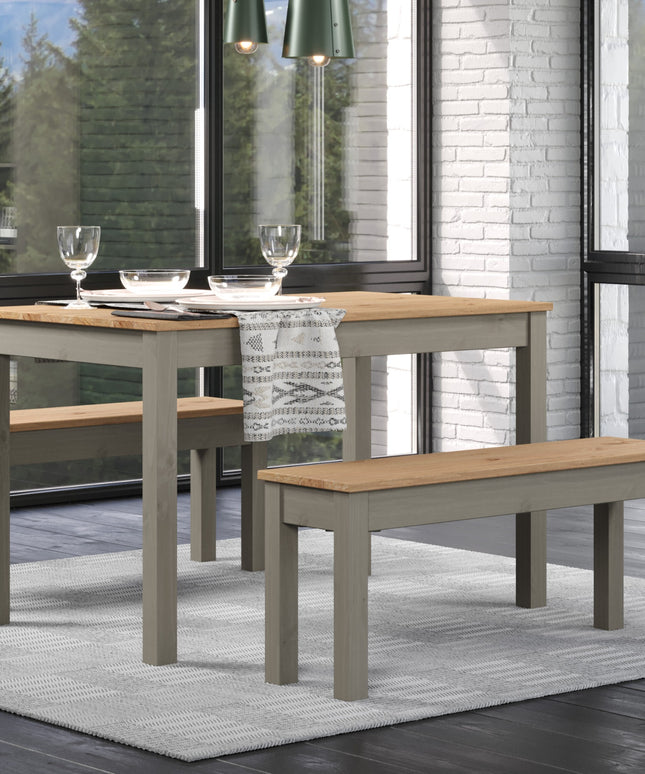 Corona - Large Corona Linea Rectangular Dining Table Grey Wax