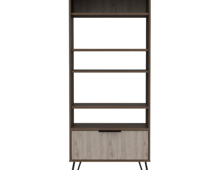 Modern Living - Display Bookcase - Door - Smoked Oak Effect