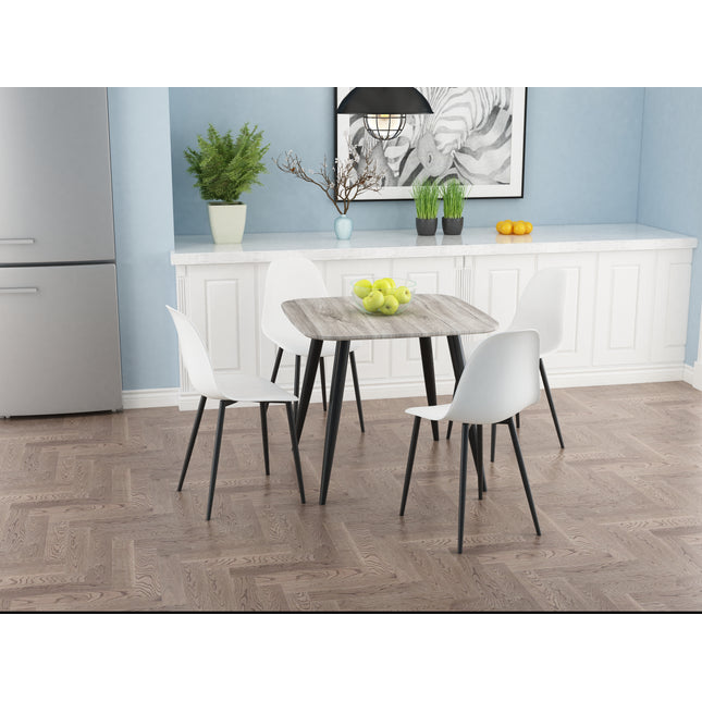 Contemporary - Durable Plastic Curved Dining Chairs - Set of 2