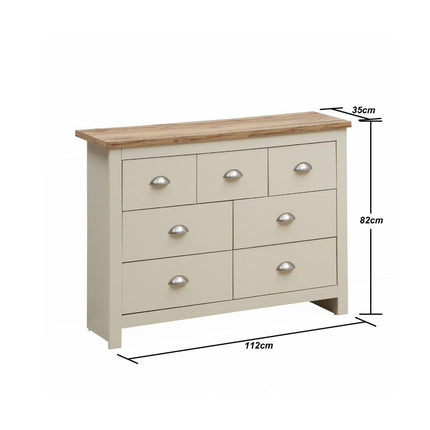 Lisbon - 3-Piece Set - 2 Door Wardrobe, 7 Drawer Chest & Bedside Table