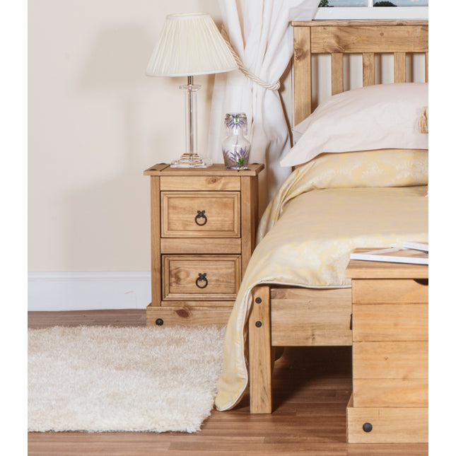 Corona - Petite 2 Drawer Bedside Cabinet