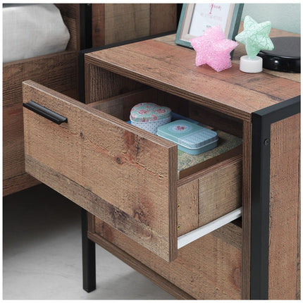 Stretton - 3 Piece Bedroom Set 4 Door Wardrobe - Rustic Oak