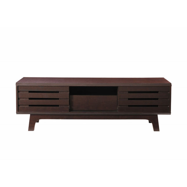 Essentials - TV Unit - Sliding Doors - Dark Oak