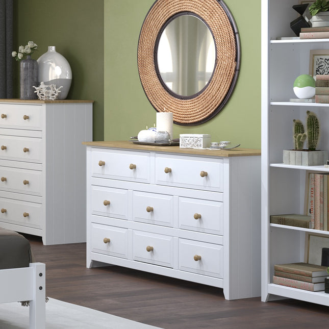 Painted - 8 Drawer Large Chest - Practical Storage