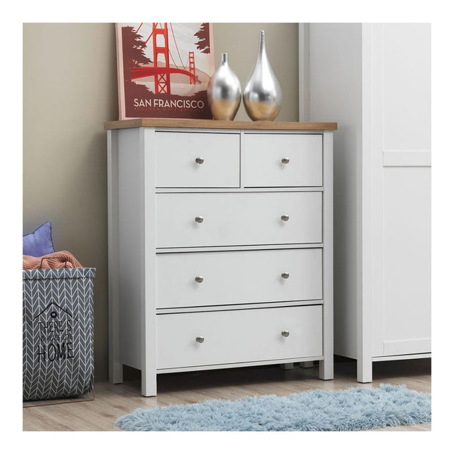 Astbury - 5 Drawer Chest - White