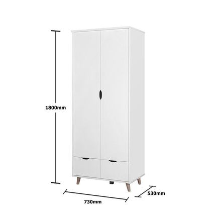 Pulford - 3 Piece Bedroom Set 4 Drawer - White & Sonoma Oak