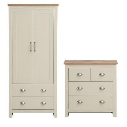Lisbon - 2-Piece Set - 2-Door Wardrobe & 4-Drawer Chest