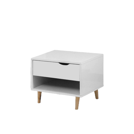 Pulford - Bedside Table - 1 Drawer - White