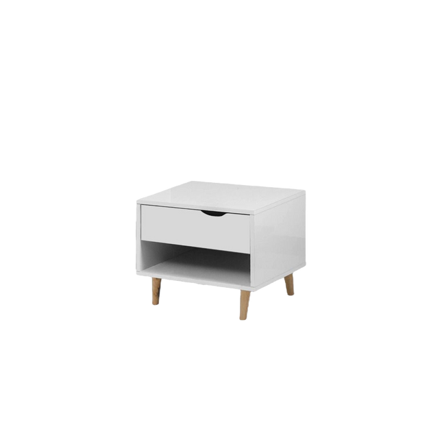 Pulford - Bedside Table - 1 Drawer - White