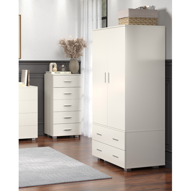 Lido - 2 Door, 2 Drawer Wardrobe