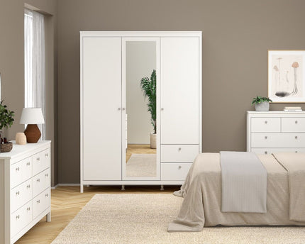 Madrid - Wardrobe with 2 Doors + 1 Mirror Door + 2 Drawers