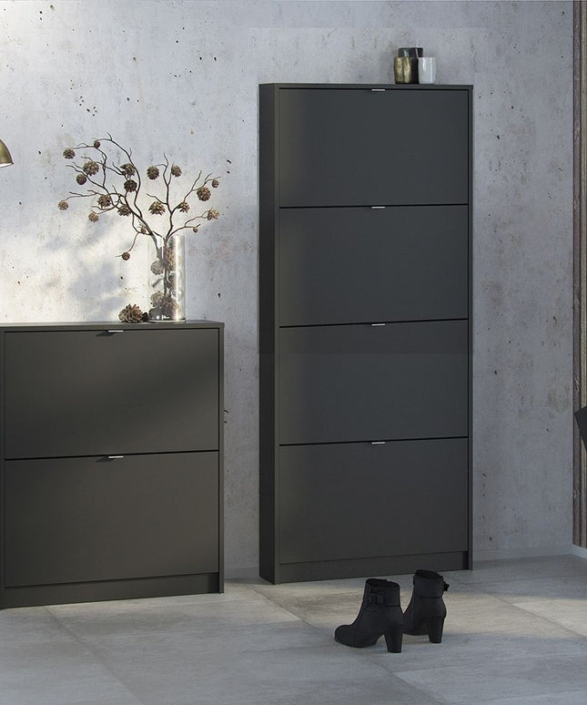 Shoes - Shoe Cabinet 4 Tilting Doors +1 Layer