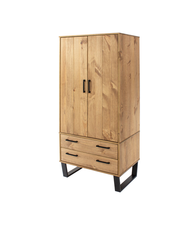 Modern Living - Compact 2 Door 2 Drawer Wardrobe