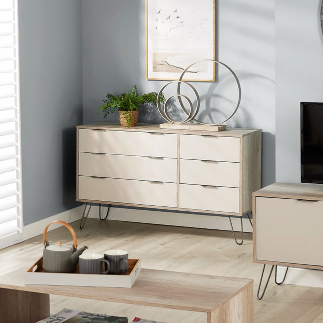 Augusta - 6 Drawer Wide Chest of Drawers