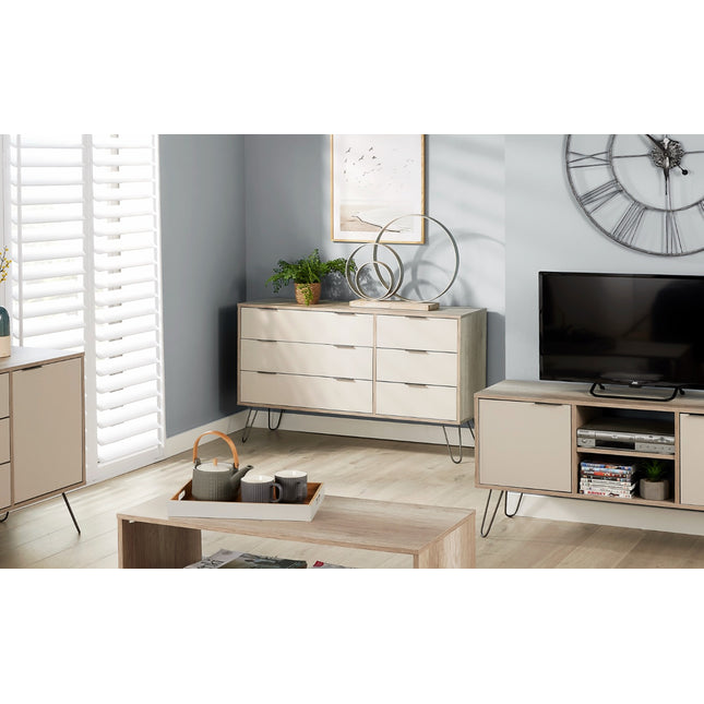 Augusta - 6 Drawer Wide Chest of Drawers
