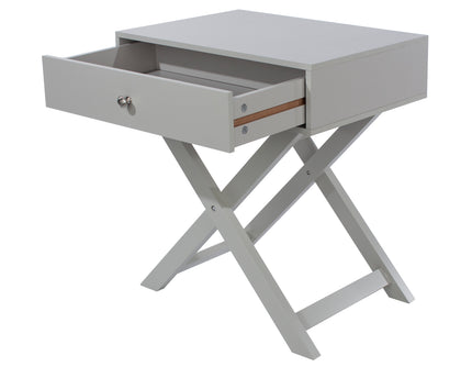 Painted - X Leg 1 Drawer Petite Bedside