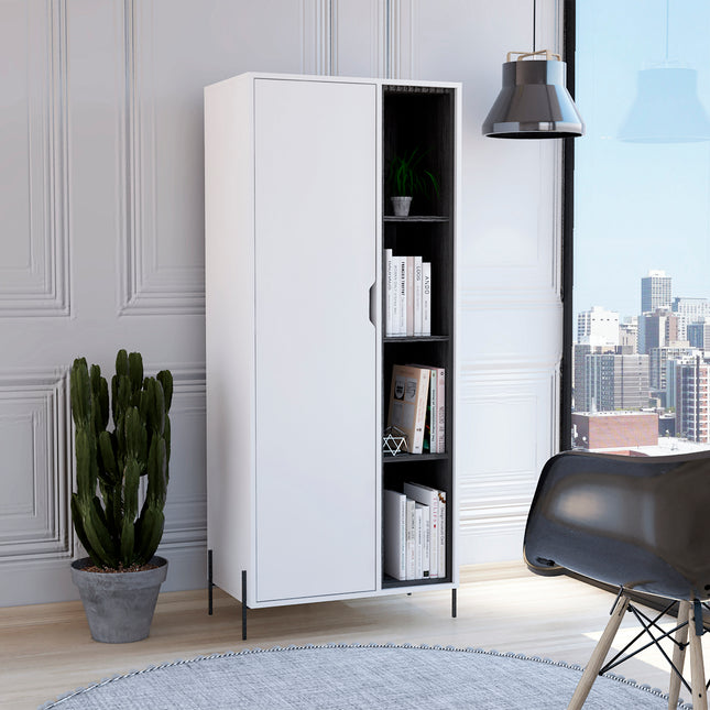 Modern Living - Bookcase Display Unit - Open & Concealed Storage
