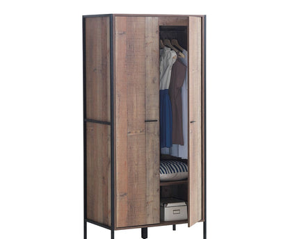 Stretton - 2 Door Wardrobe - Rustic Oak
