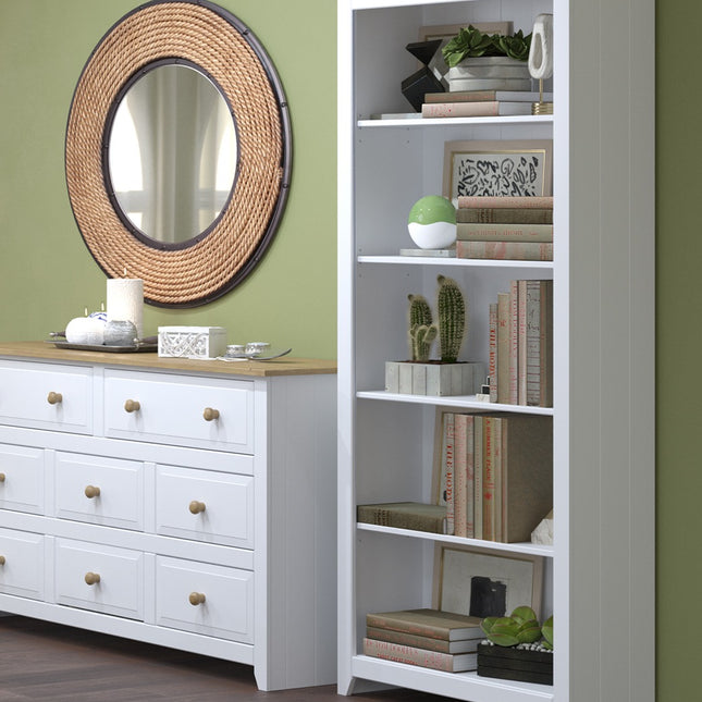 Painted - Tall Bookcase - Carbon - Grey - Adjustable Shelves