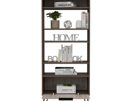 Modern Living - Display Bookcase - Door - Smoked Oak Effect