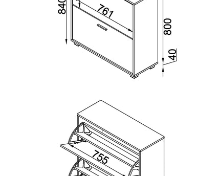 Lido - 2 Door Shoe Cabinet