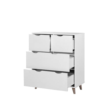 Pulford - 3 Piece Bedroom Set 4 Drawer - White & Sonoma Oak