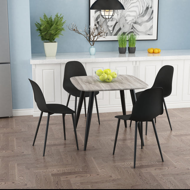 Contemporary - Large Dining Table with Steel Legs and Adjustable Feet