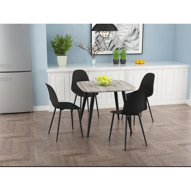 Contemporary - Large Dining Table with Steel Legs and Adjustable Feet