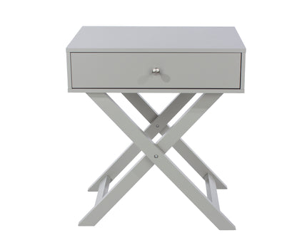 Painted - X Leg 1 Drawer Petite Bedside