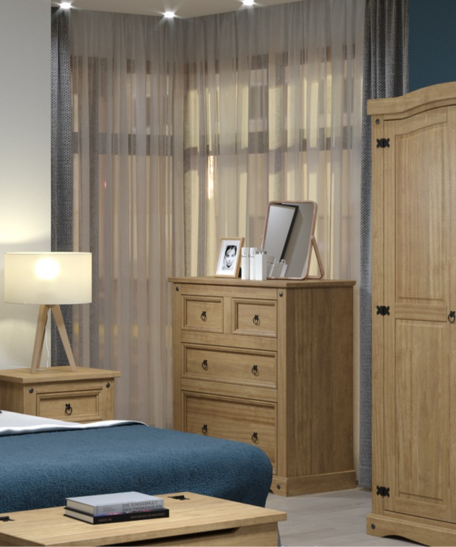Corona - Spacious 4 Drawer Chest