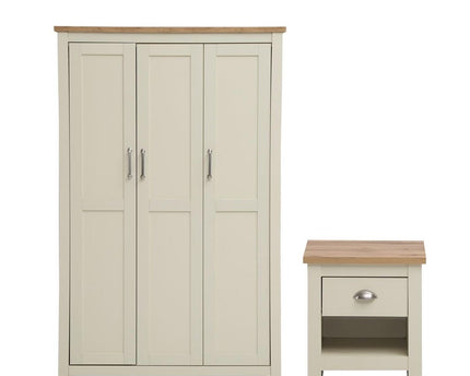 Lisbon - 2-Piece Set - 3-Door Wardrobe & Bedside Table