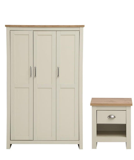 Lisbon - 2-Piece Set - 3-Door Wardrobe & Bedside Table