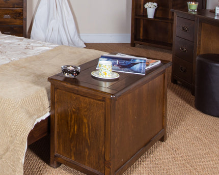 Highland Home - Luxurious Ottoman - Dark Brown