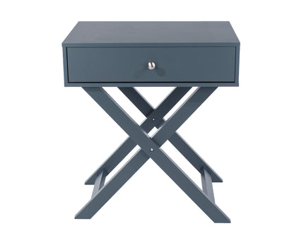 Painted - X Leg 1 Drawer Petite Bedside