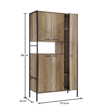 Stretton - Kitchen Cabinet - 5 Doors - Rustic Oak